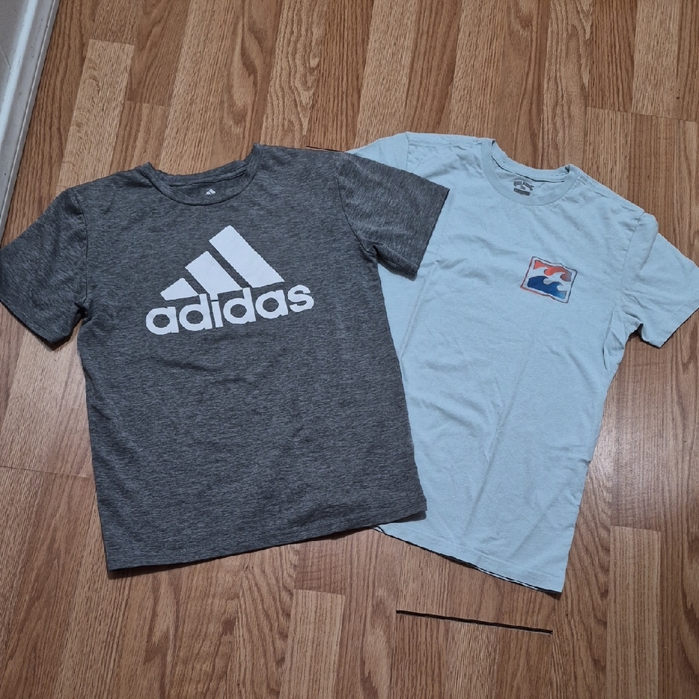 Billabong And Adidas Boys Gray and Light Blue T-Shirts